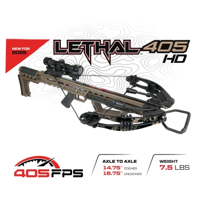 Arbaletă Vânătoare Killer Instinct Lethal 405HD, Putere și Manevrabilitate, Kit Complet