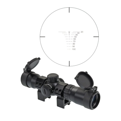 Оптически мерник X-BOW FMA 1.5-5x32 IR за арбалет с променливо увеличение и осветена мишена