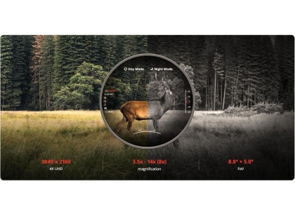 HikMicro Alpex 4K A50EL LRF, 30-милиметров нощен визьор с Ultra-HD резолюция