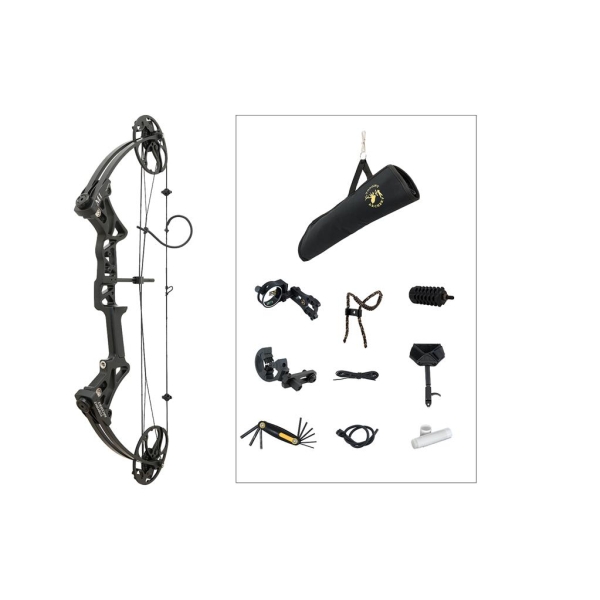 Set Complet Arc Compound M1, Black, 19-70 lbs, 19-30 inch, Viteză 320 FPS