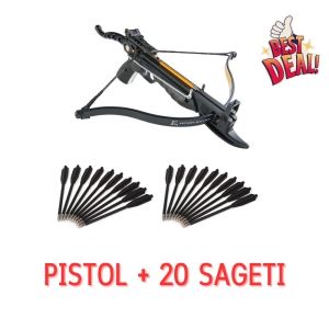 EK Archery Cobra Metal Черен арбалет пистолет