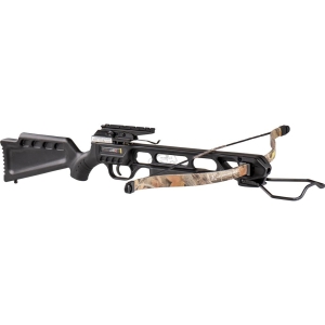 Arbaletă Recurve EK Archery Jaguar I, 40 lbs, Neagră cu brațe Camuflaj