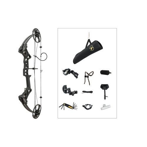 Set Complet Arc Compound M1, Black, 19-70 lbs, 19-30 inch, Viteză 320 FPS